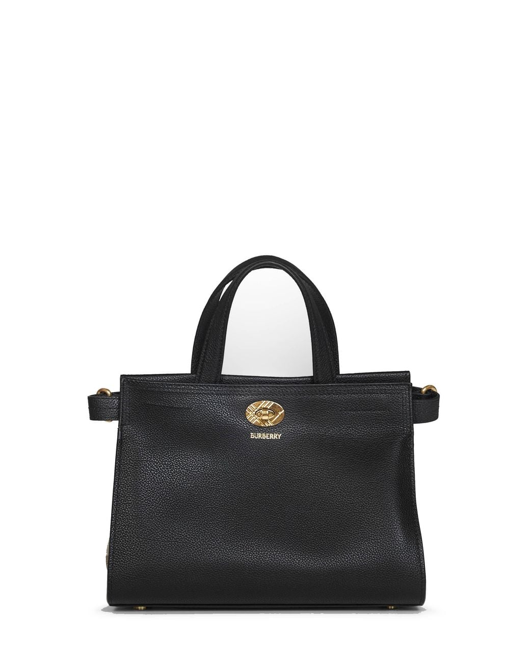 Burberry Black Mini Cotswolds Check Tote Bag