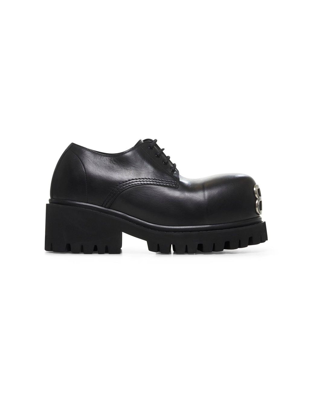 Balenciaga Leather Stomper Derby in Black for Men | Lyst