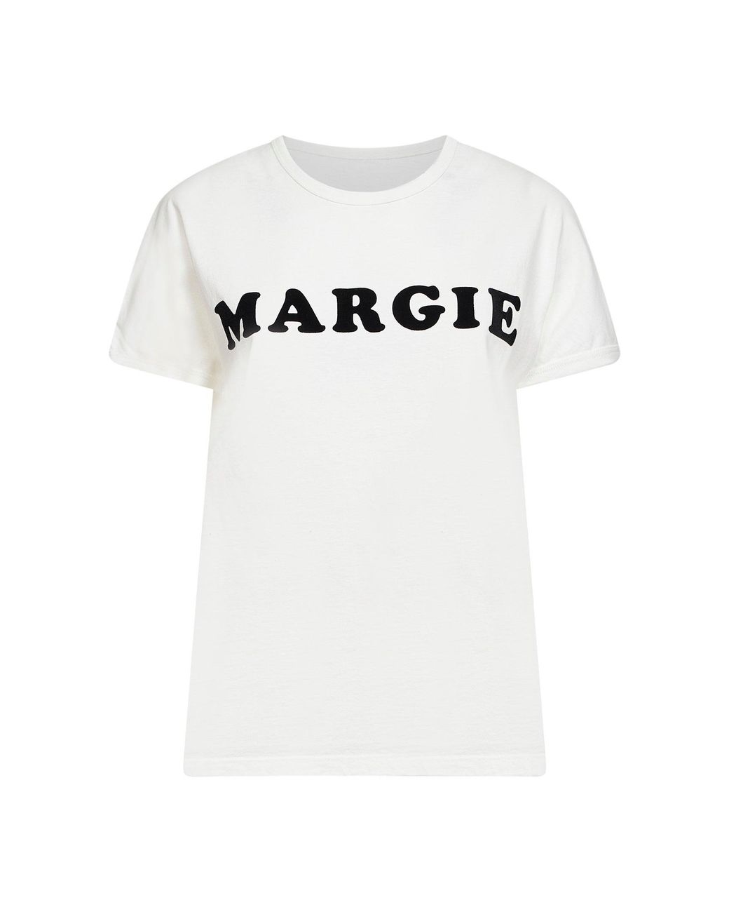 MM6 by Maison Margiela White Vintage Jersey Printed T-Shirt