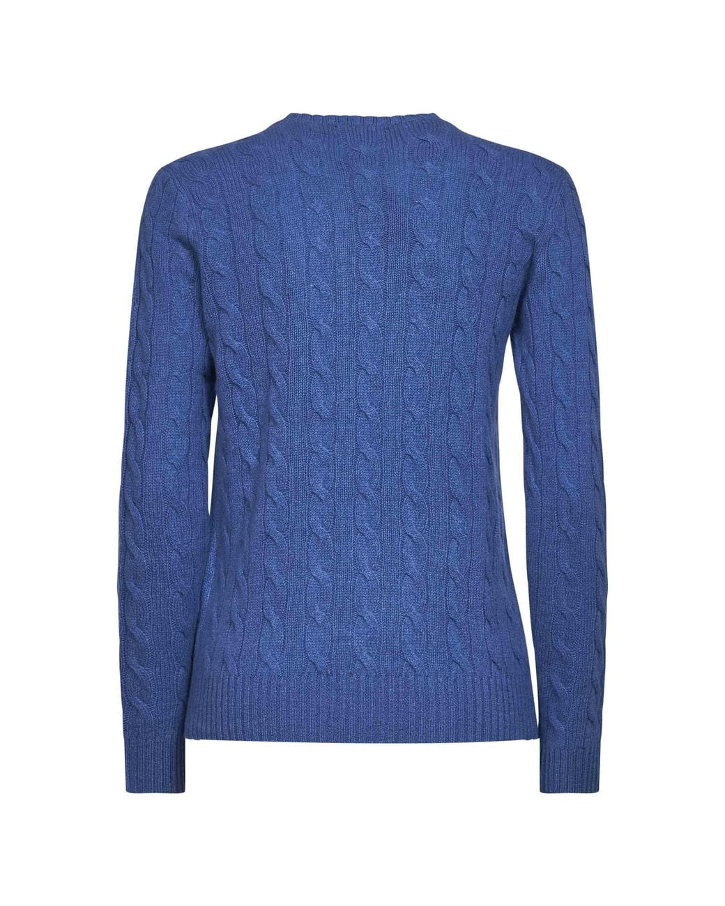 Polo Ralph Lauren Blue Cable-Knit Wool And Cashmere Sweater