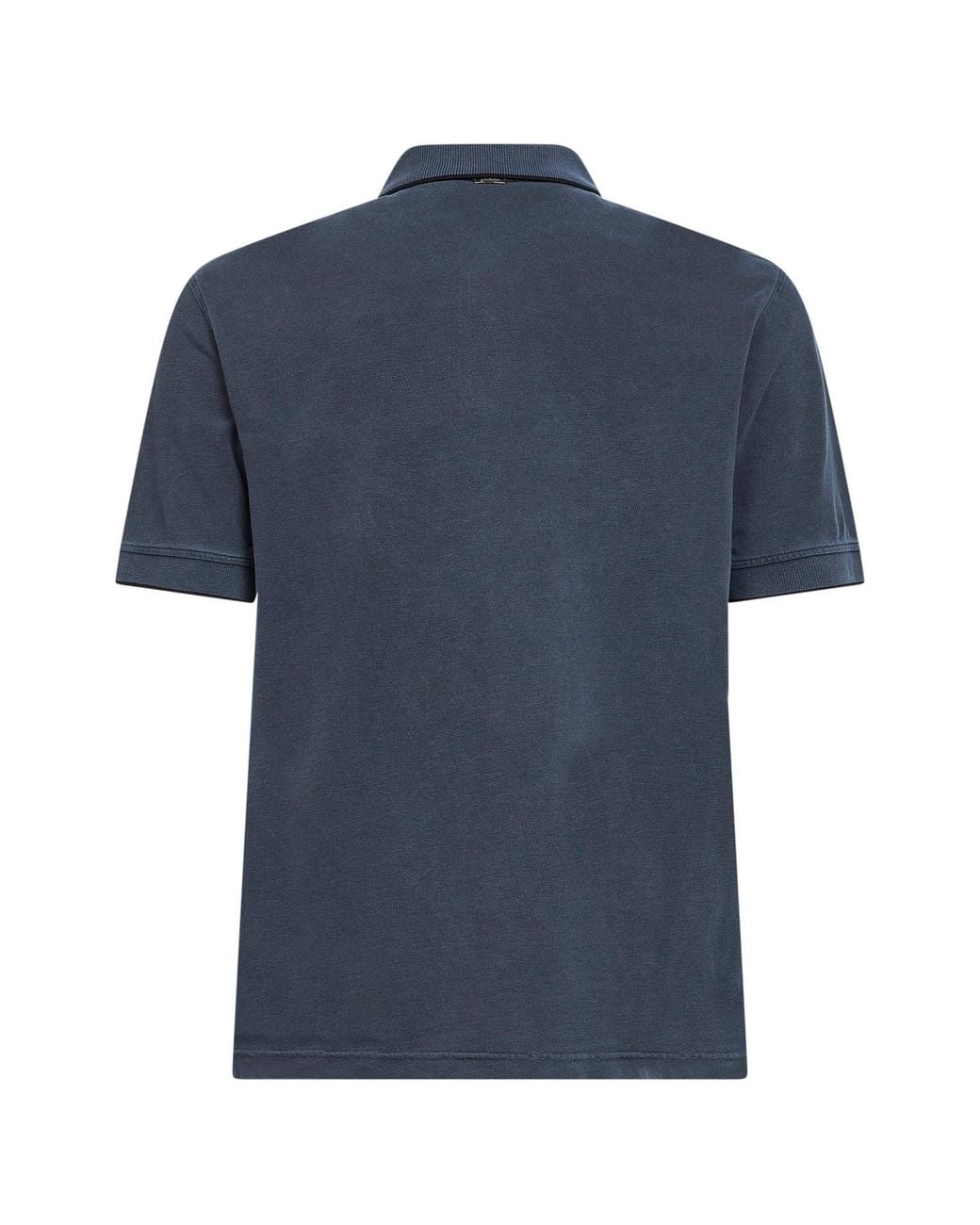 Herno Blue Cotton Pique Logo Polo Shirt for men
