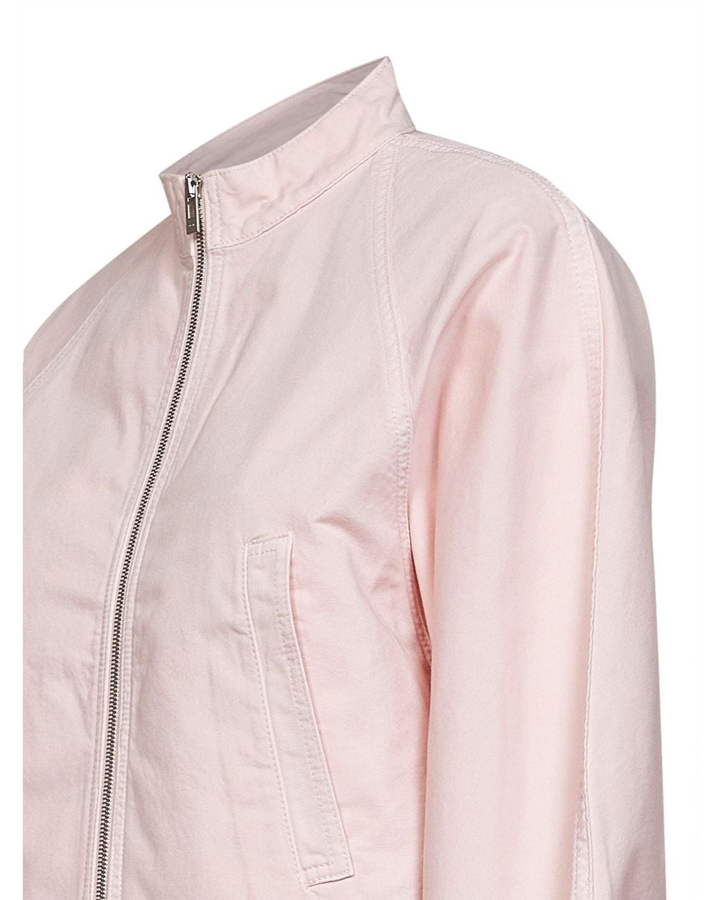 Alaïa Pink Dyed Cotton Denim Rounded Jacket