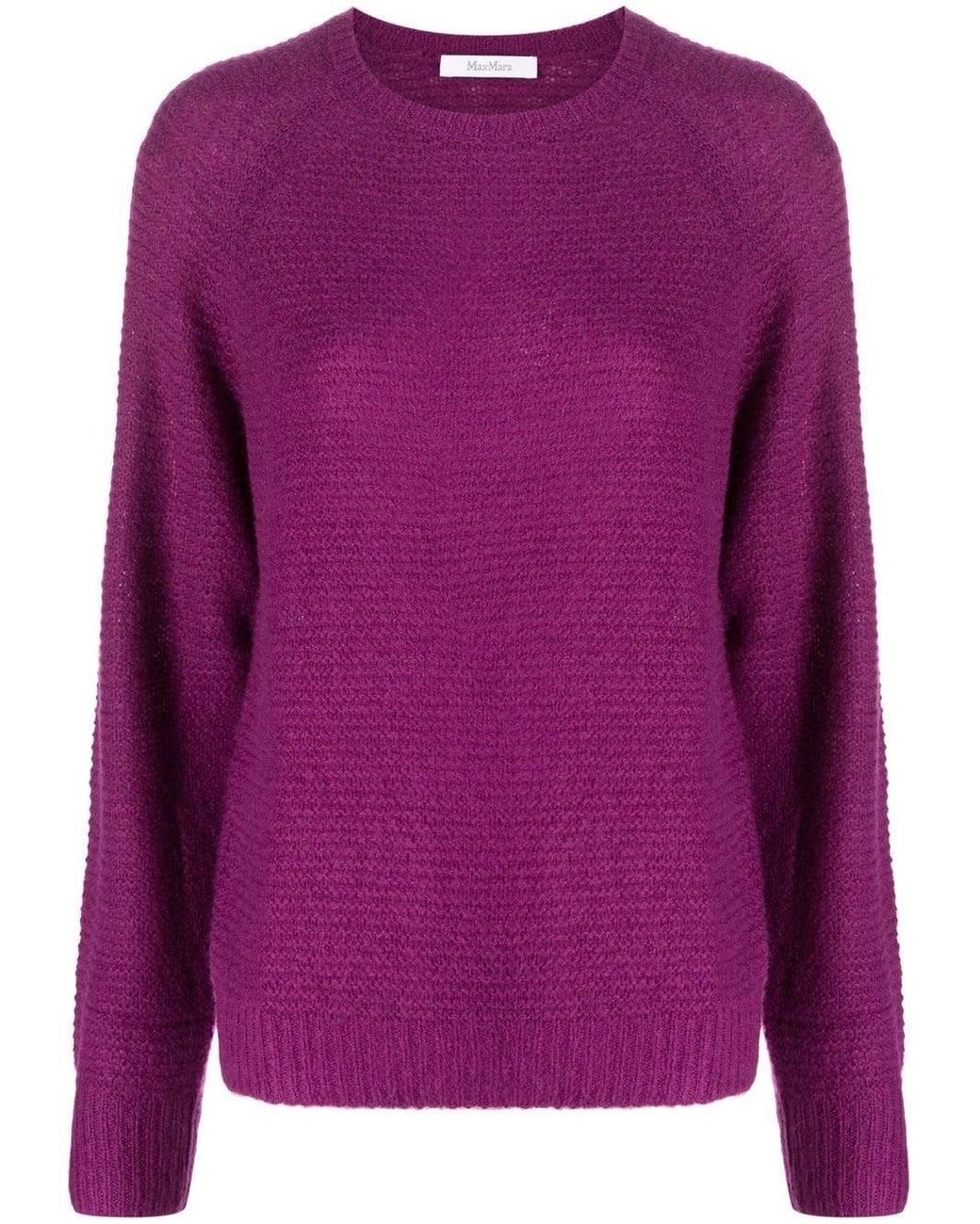 Max Mara Jumbo Cashmere And Silk Sweater in Purple | Lyst