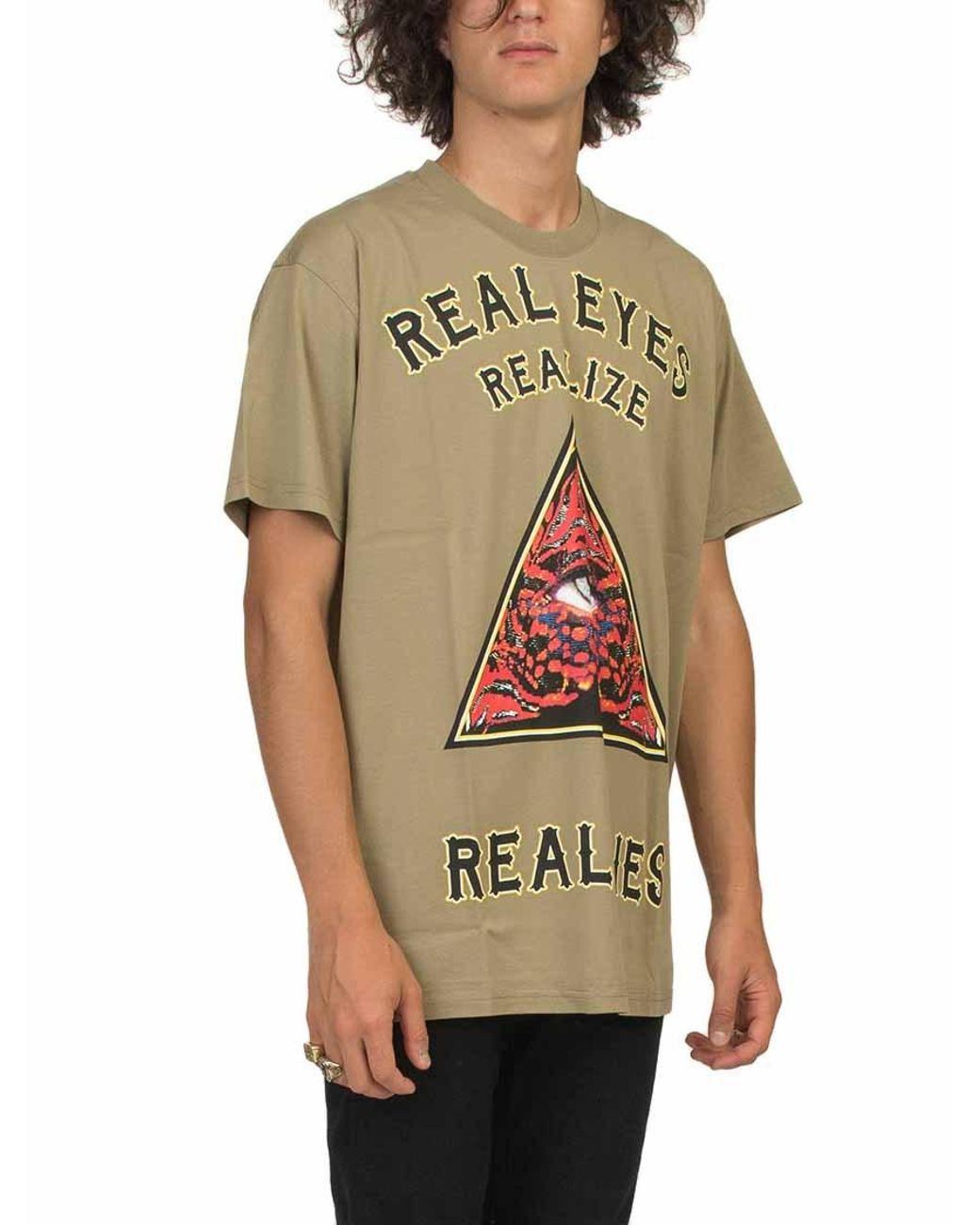 Givenchy 'real Eyes Realize Real Lies' T-shirt in Green for Men | Lyst