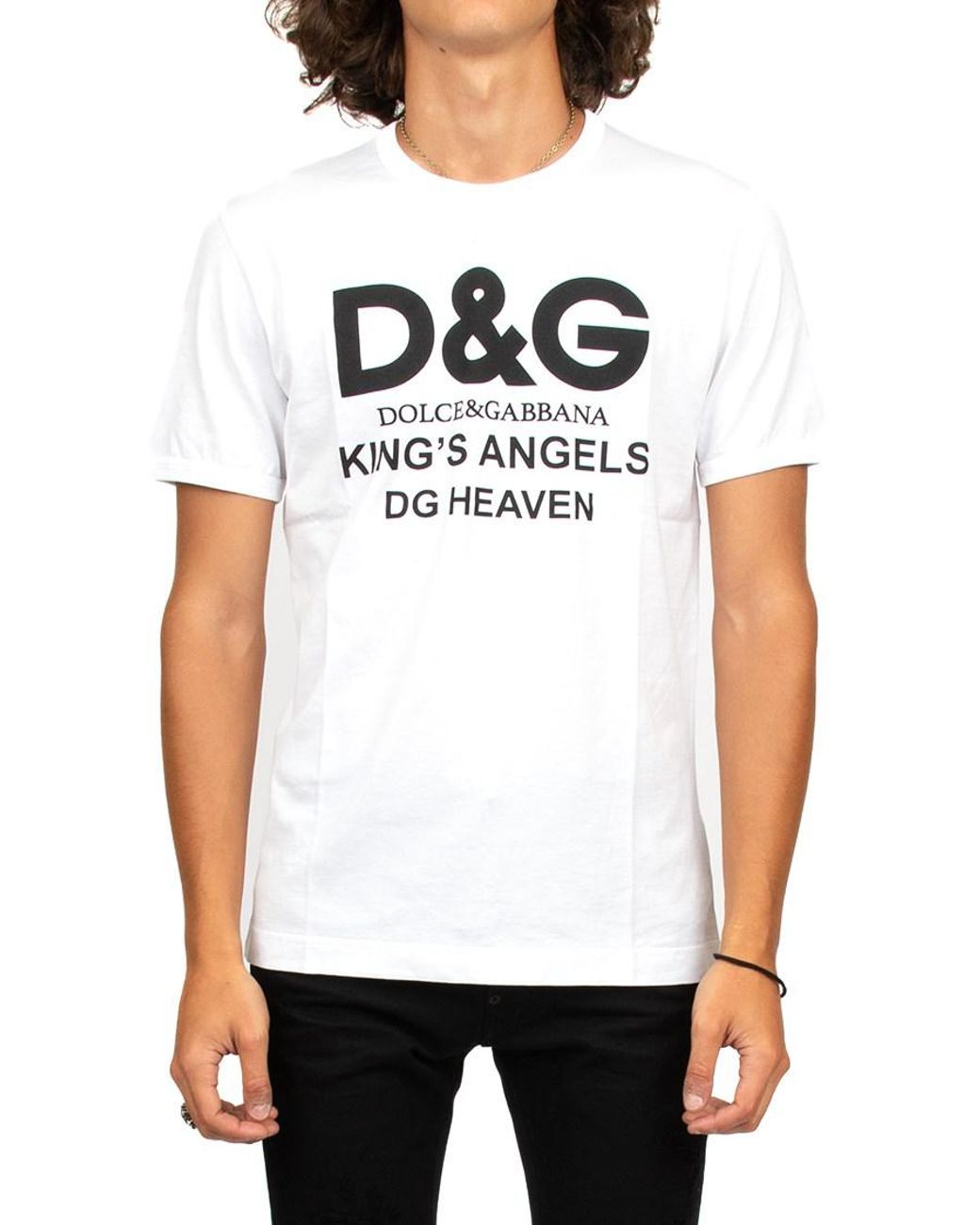 Experienced person Cradle position Dolce & Gabbana 'king's Angels' T-shirt in White for Men | Lyst