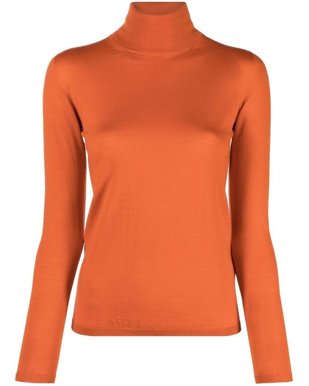 Max Mara Leede Wool Turtleneck Sweater in Orange | Lyst