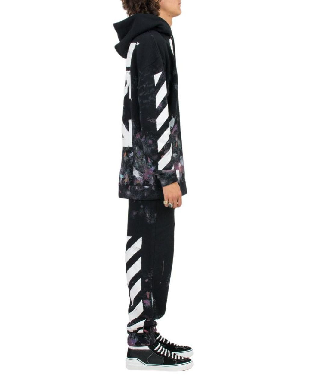 Off-White c/o Virgil Abloh Cotton 'galaxy' Hoodie in Black for Men | Lyst