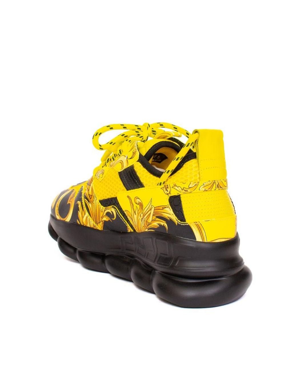 Versace 'chain Reaction' Sneakers With Logo in Yellow