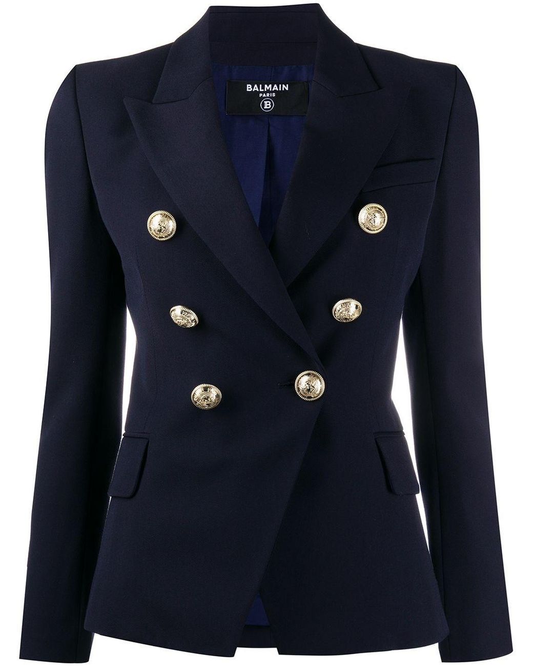 navy balmain blazer