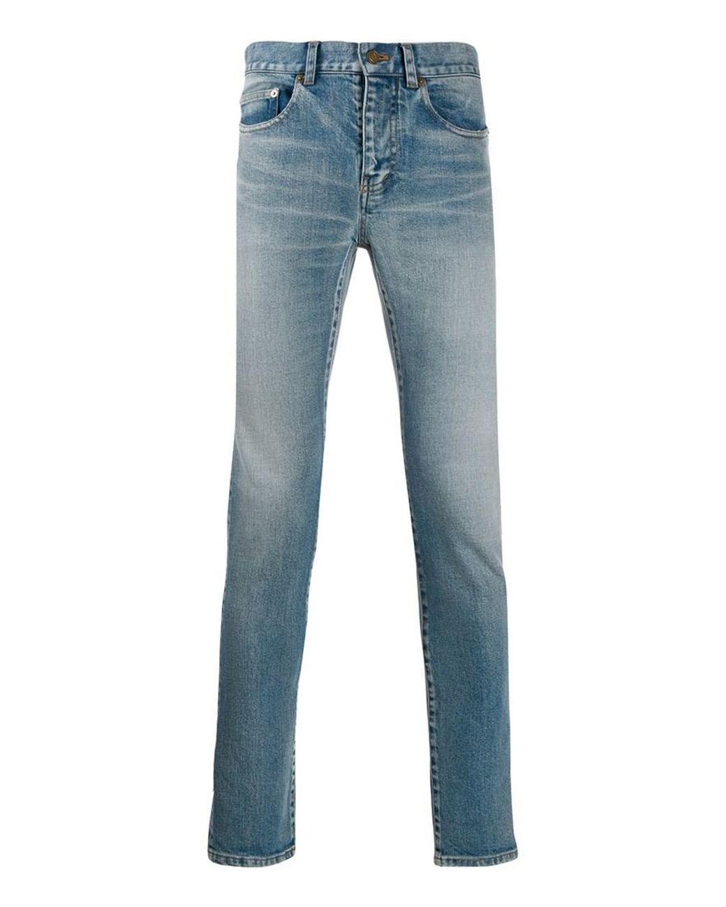 Saint Laurent Denim Skinny Jeans in Blue for Men - Lyst
