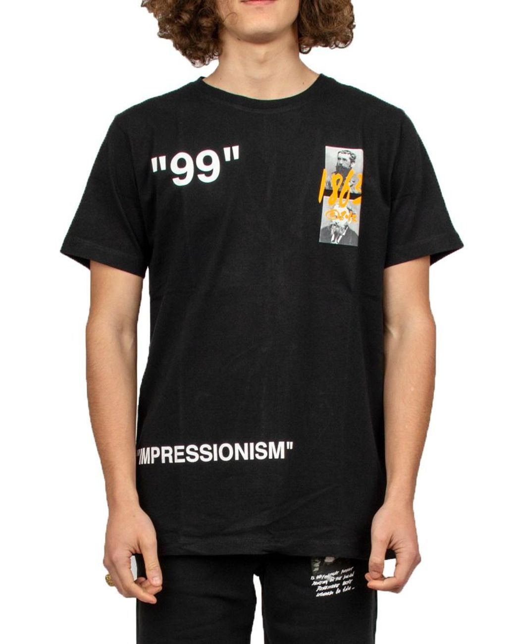 off white impressionism tee black