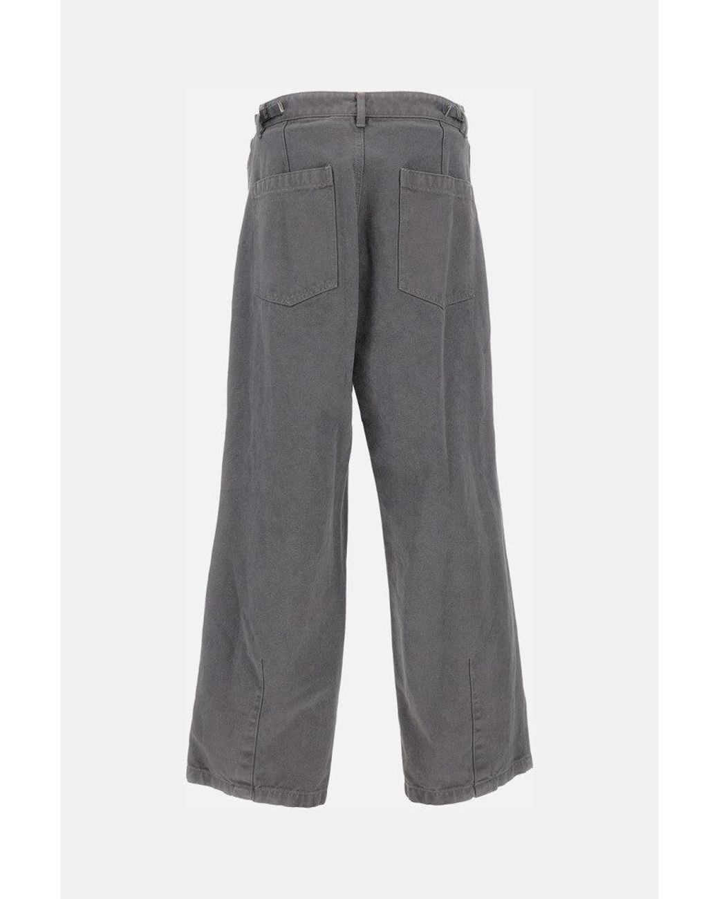Wooyoungmi Gray Wide Leg Trousers for men