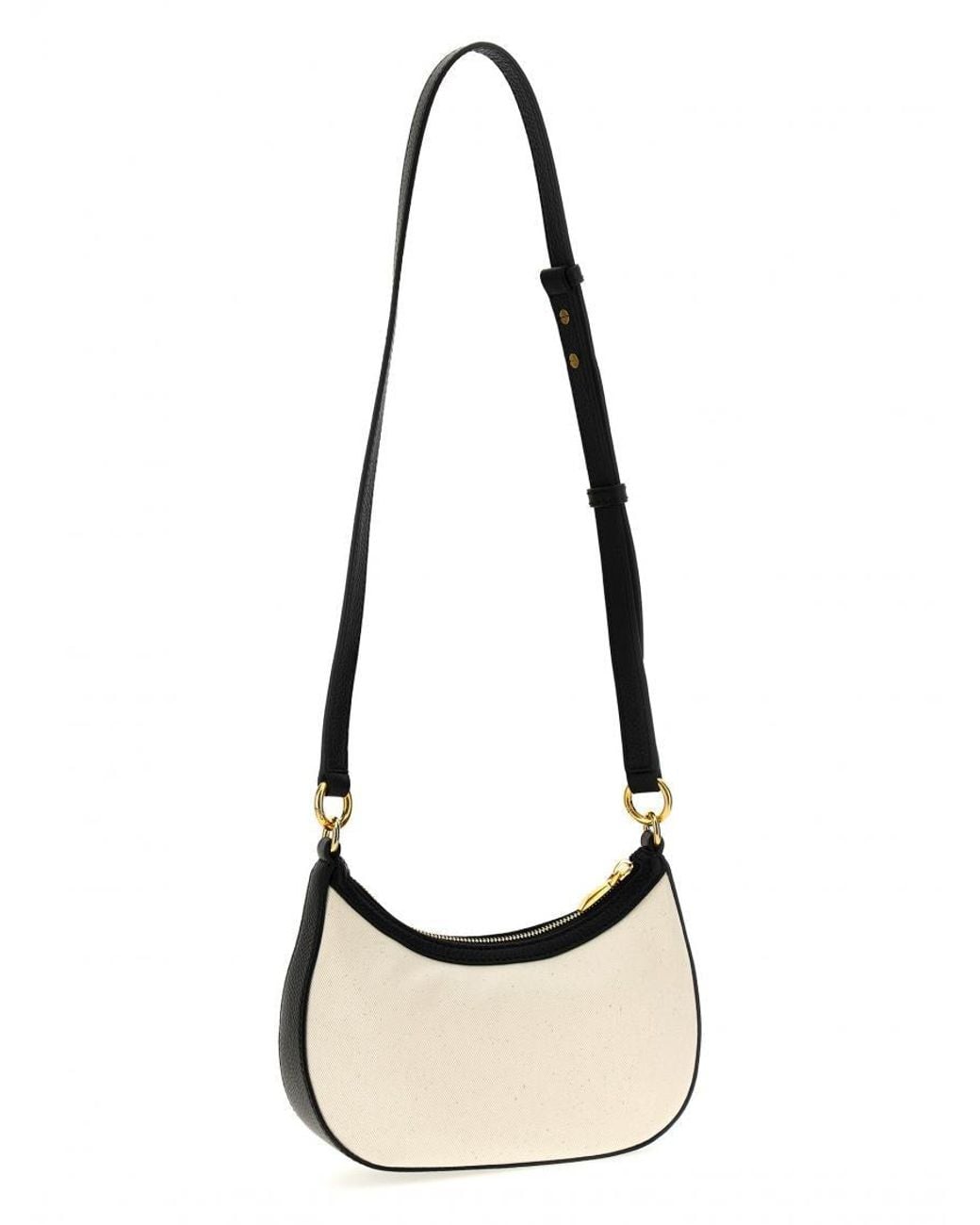 Bally Metallic Blackwhite 'Bar Ellipse' Crossbody Bag