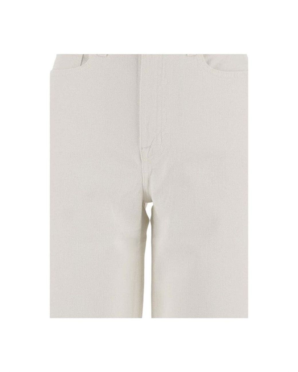 FRAME White Wide Leg High Rise Jeans