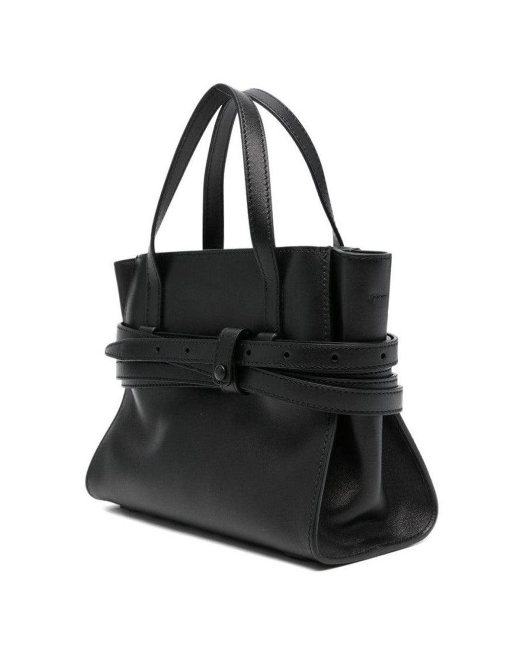 Moschino Black Tie Me Mini Satchel