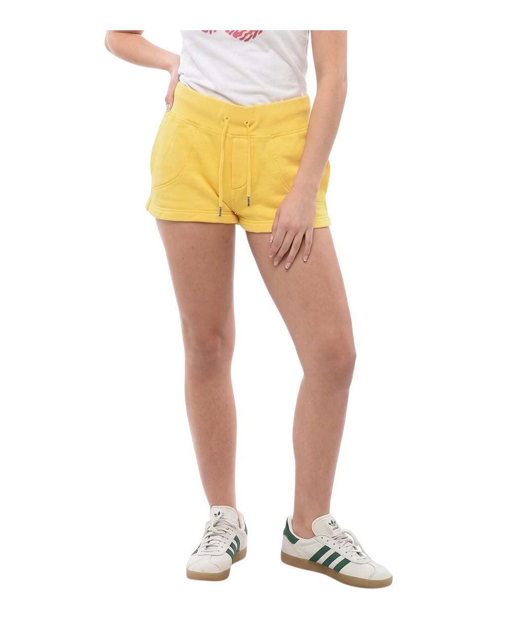 DSquared² Yellow Solid Shorts