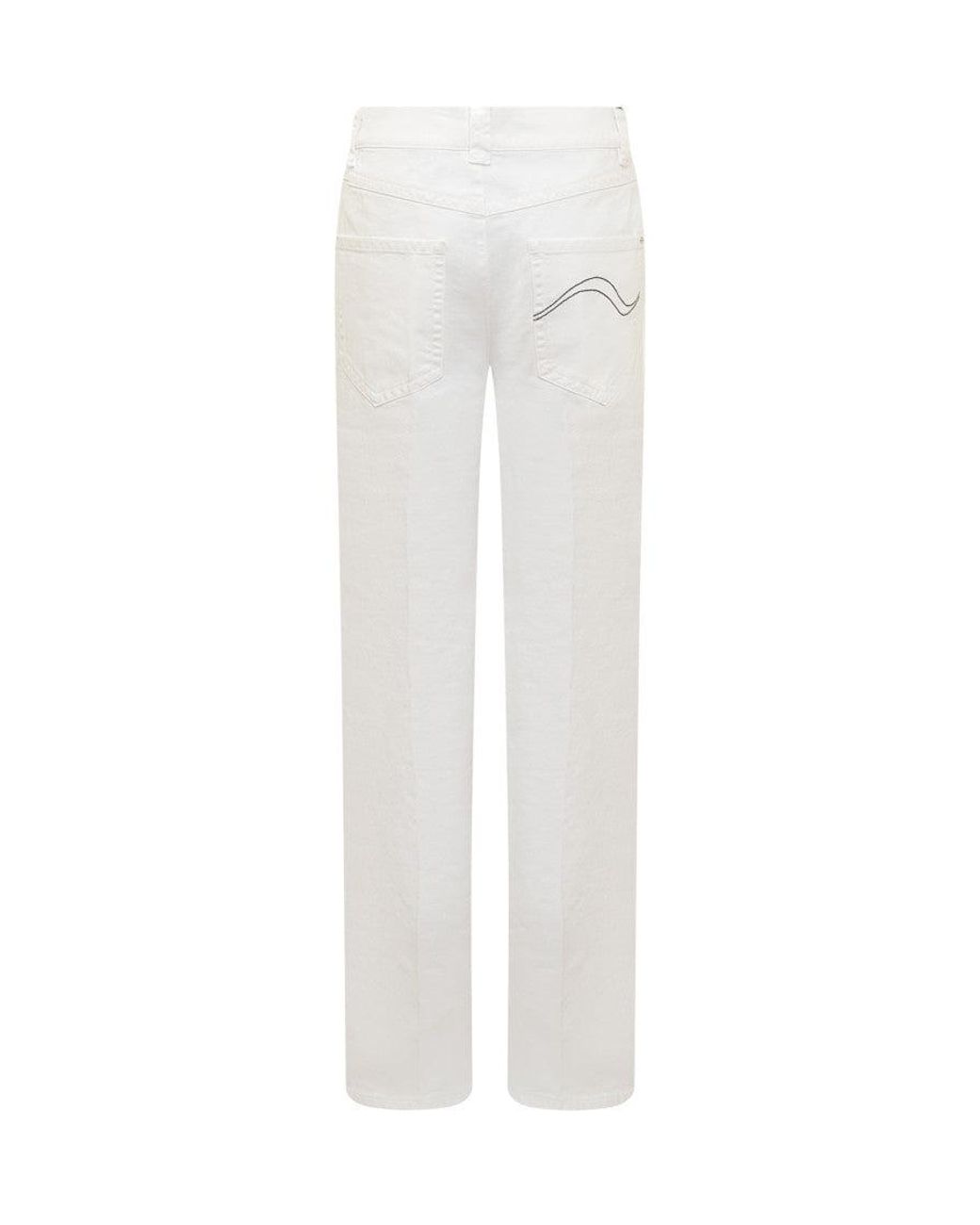 Seafarer White Straight High Rise Jeans