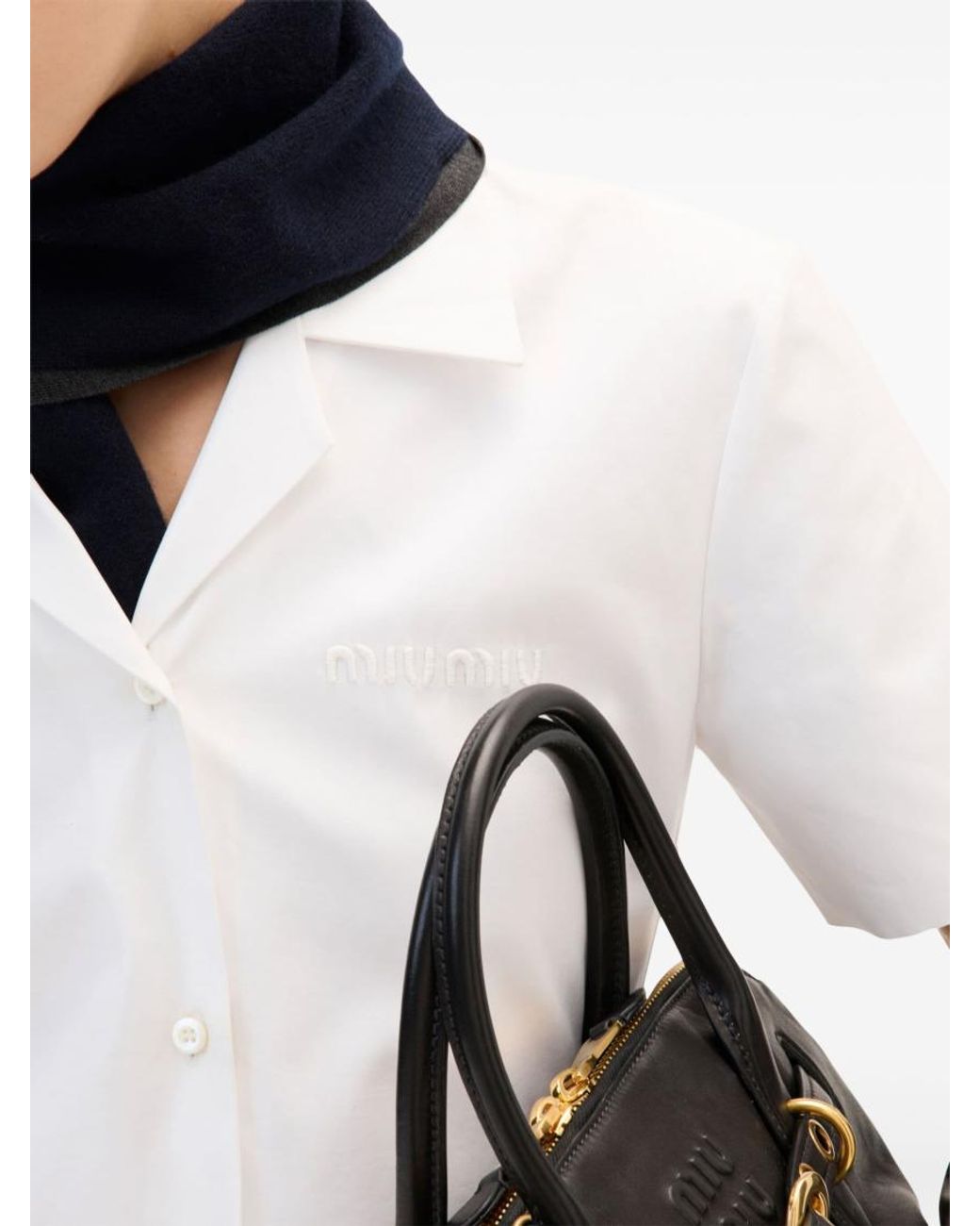 Miu Miu White Poplin Dress