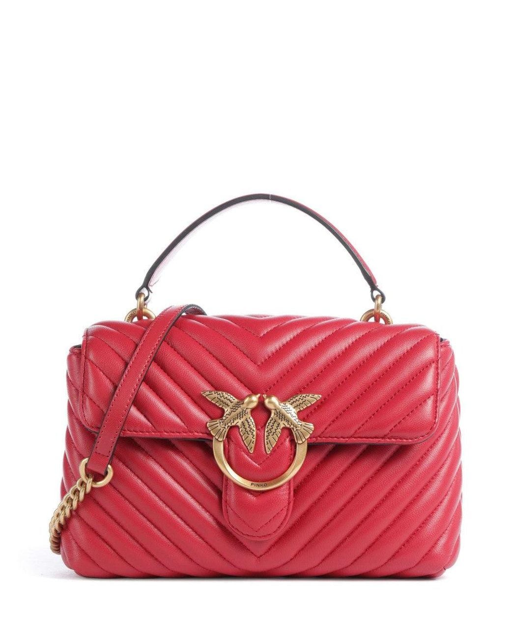Pinko Red Lady Love Puff Mini Satchel
