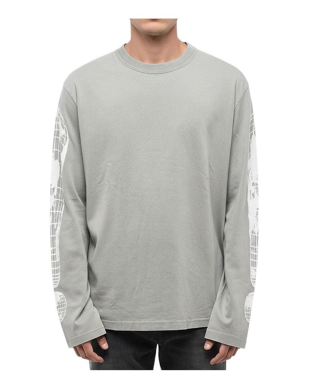 DIESEL Gray Crew Neck T-Shirt for men