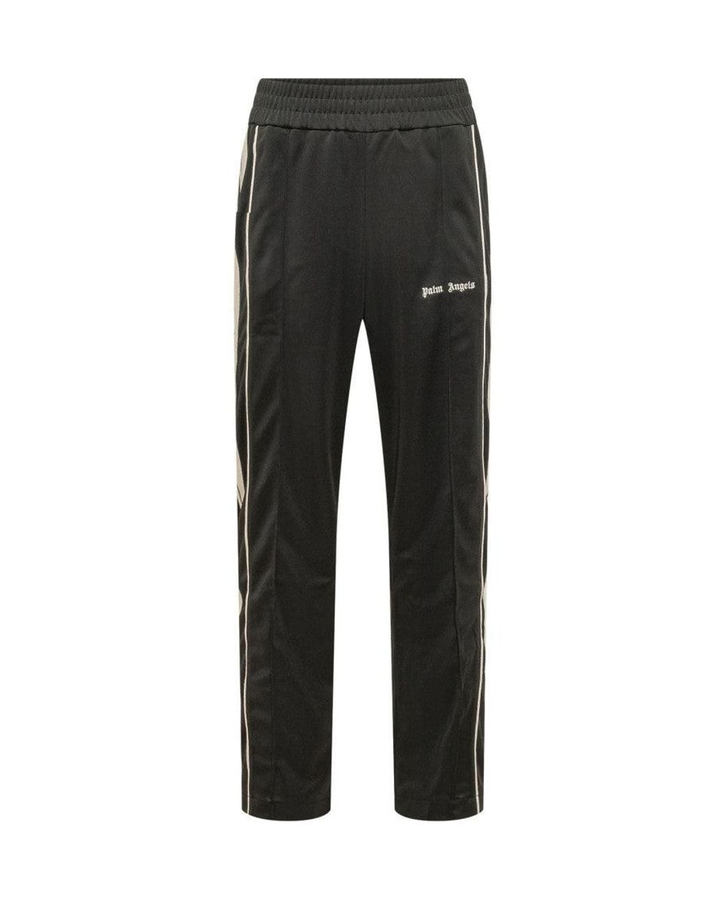 Palm Angels Black Logo Track Pants for men