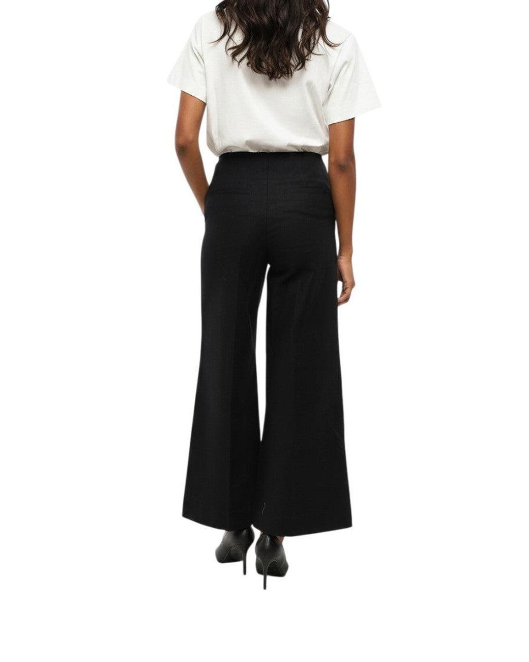 Totême White Flared Flat Front Pant