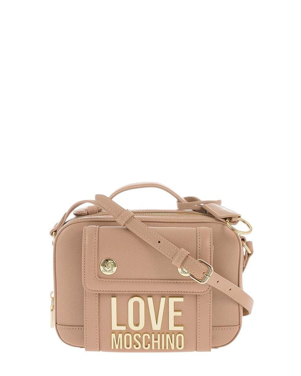Love Moschino Natural Logo Small Crossbody Bag