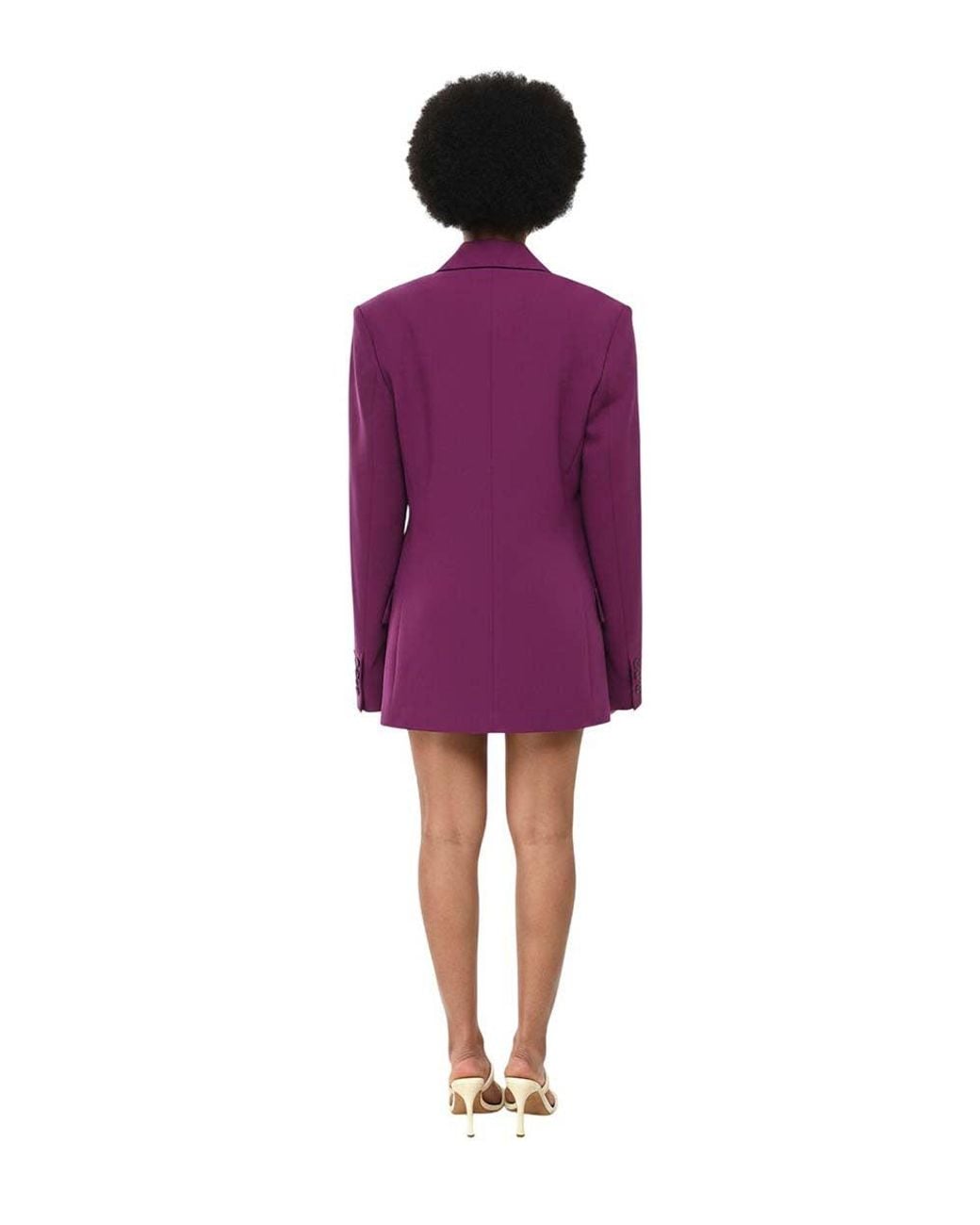 Off-White c/o Virgil Abloh Purple Peaked Lapel Mini Dress
