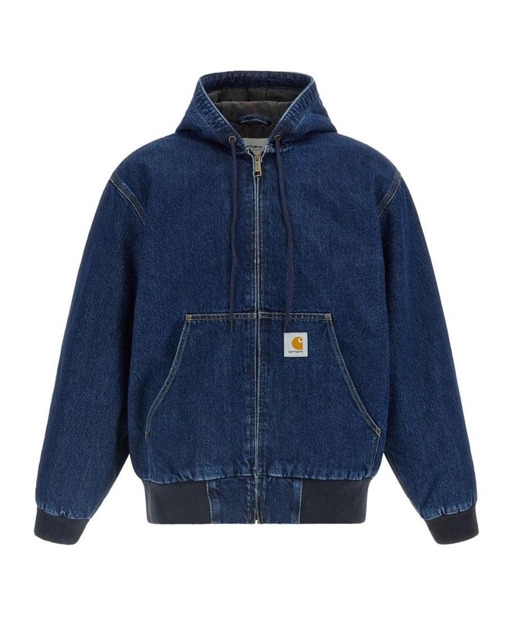Carhartt Blue Zip-Up Hood Jacket for men
