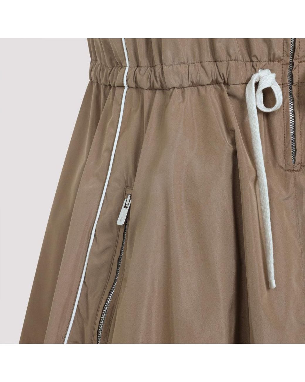 Miu Miu Brown Logo Sleeveless Mini Dress