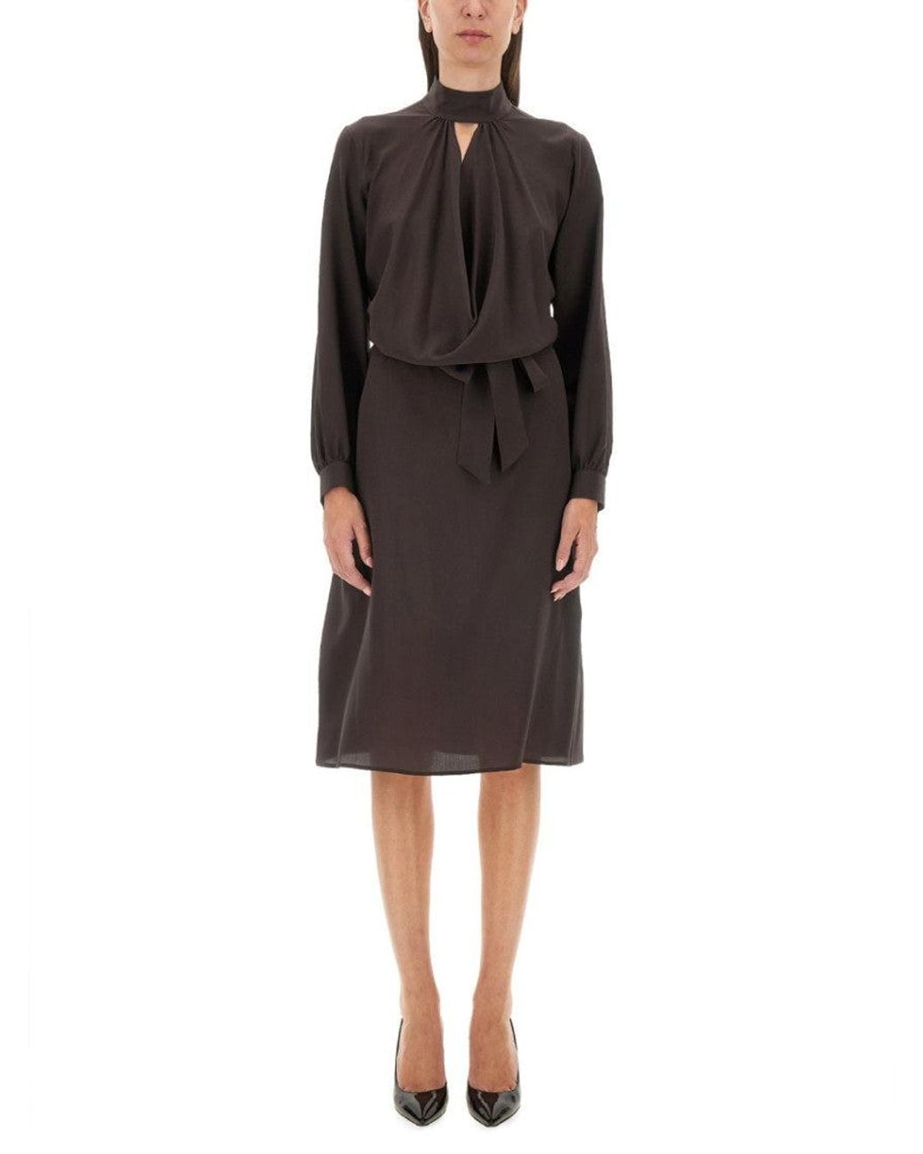 Kiton Black Silk Dress It