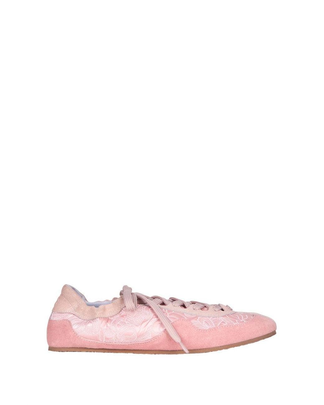 CECILIE BAHNSEN Pink Suede Sneakers