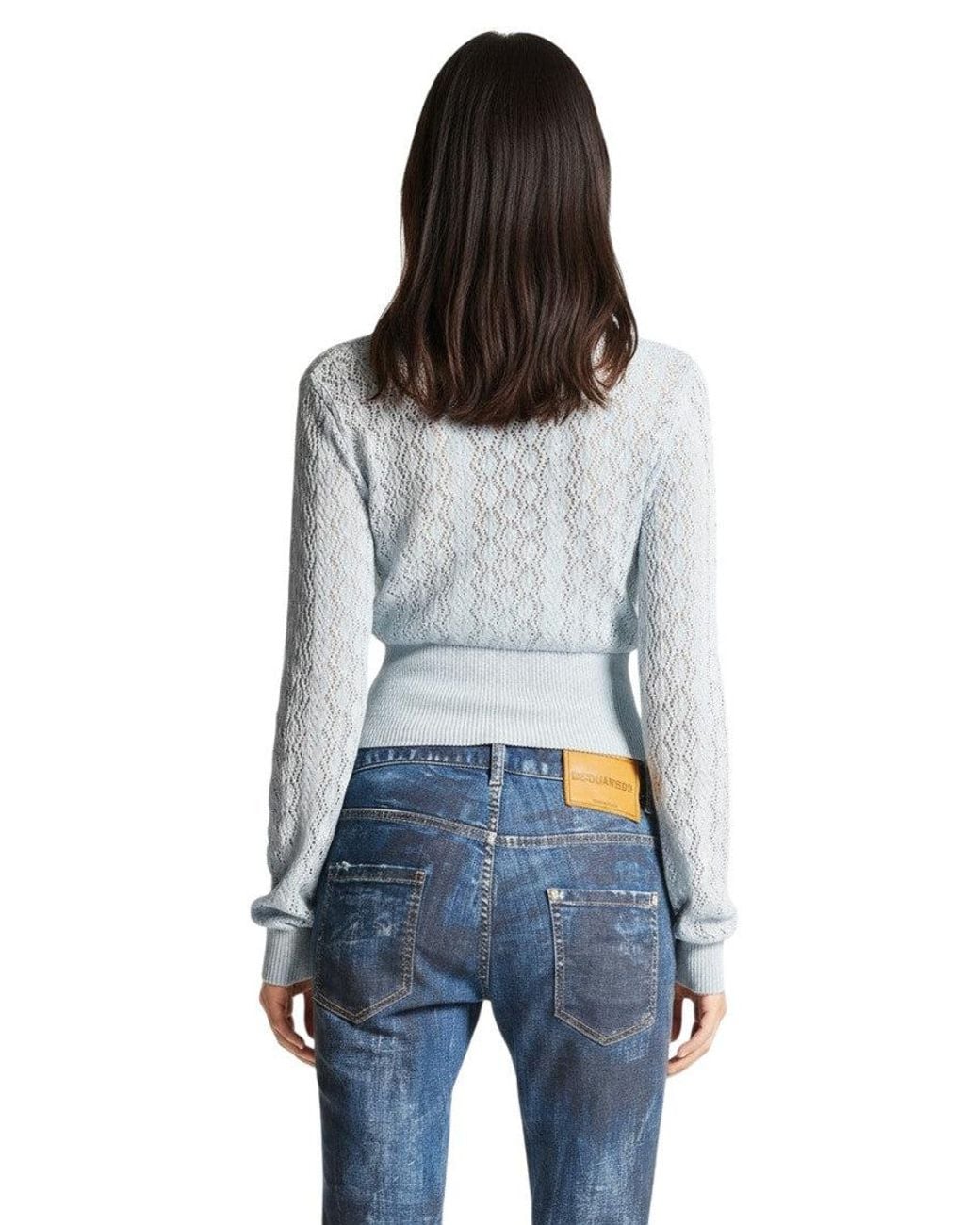 DSquared² Blue Sky Knitted V Neck Cardigan
