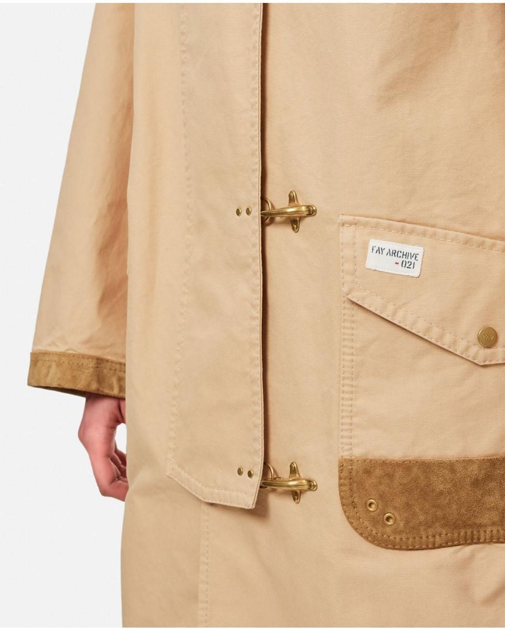 Fay White Multiple Cargo Pockets Jacket