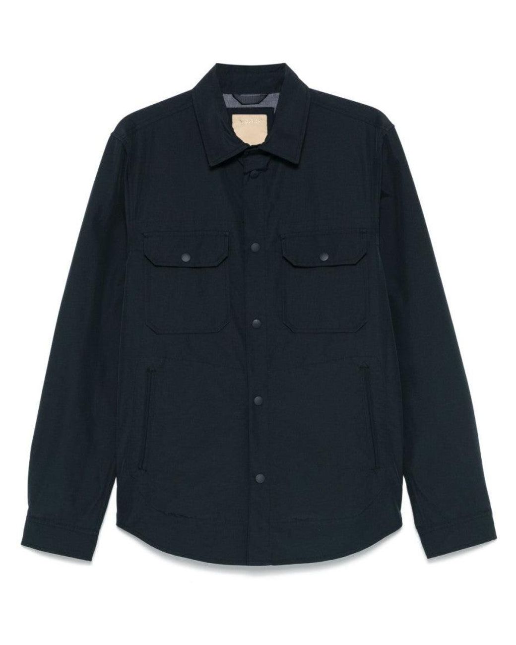 Woolrich Blue Cotton Shirt for men