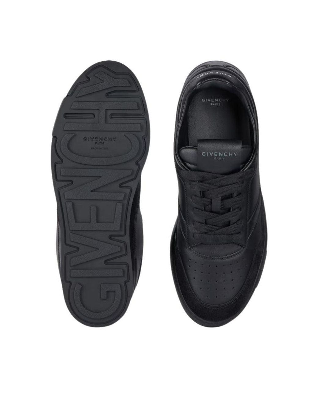 Givenchy Black Lace Up Sneakers for men