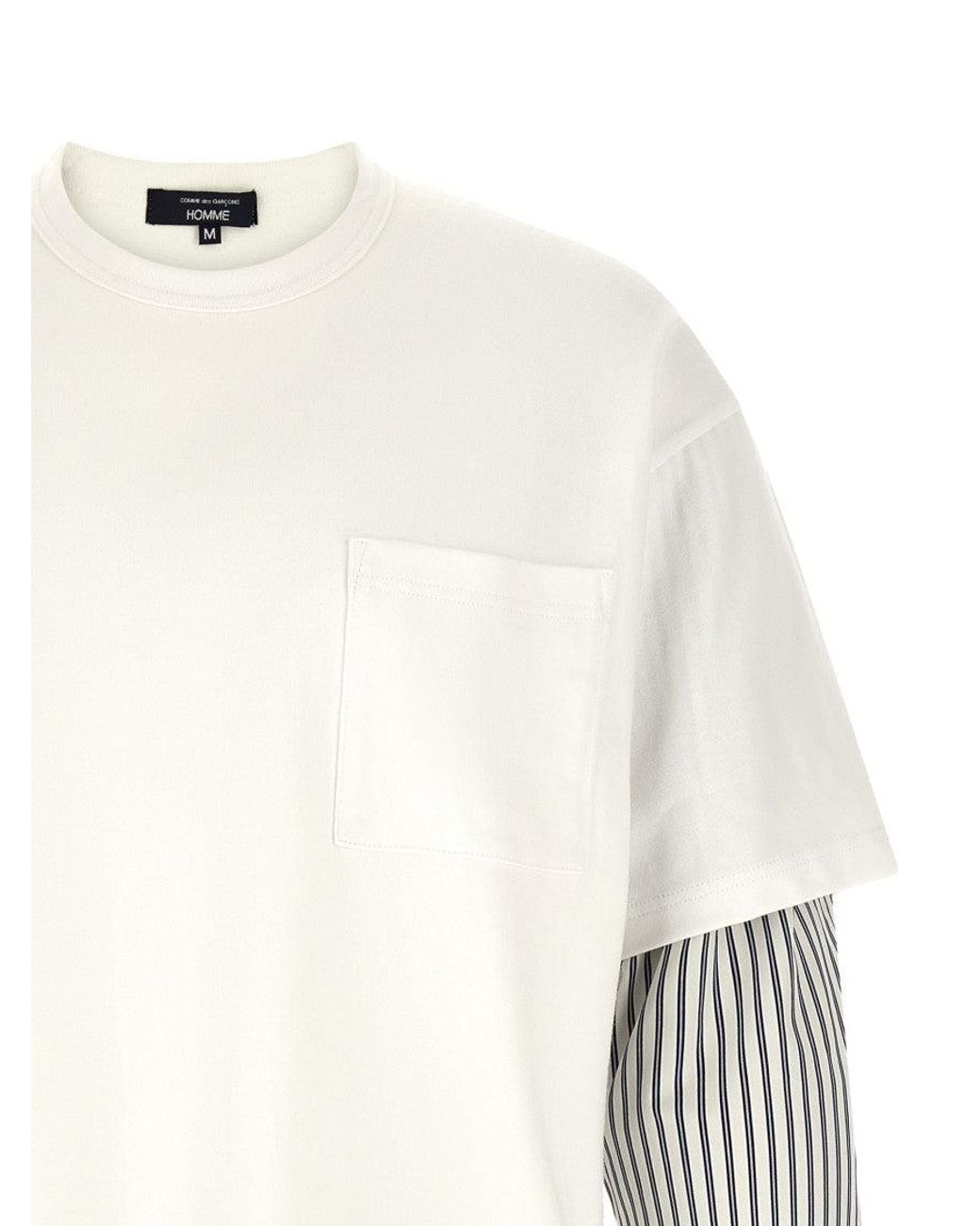 Comme des Garçons White Shirt Insert T-Shirt for men