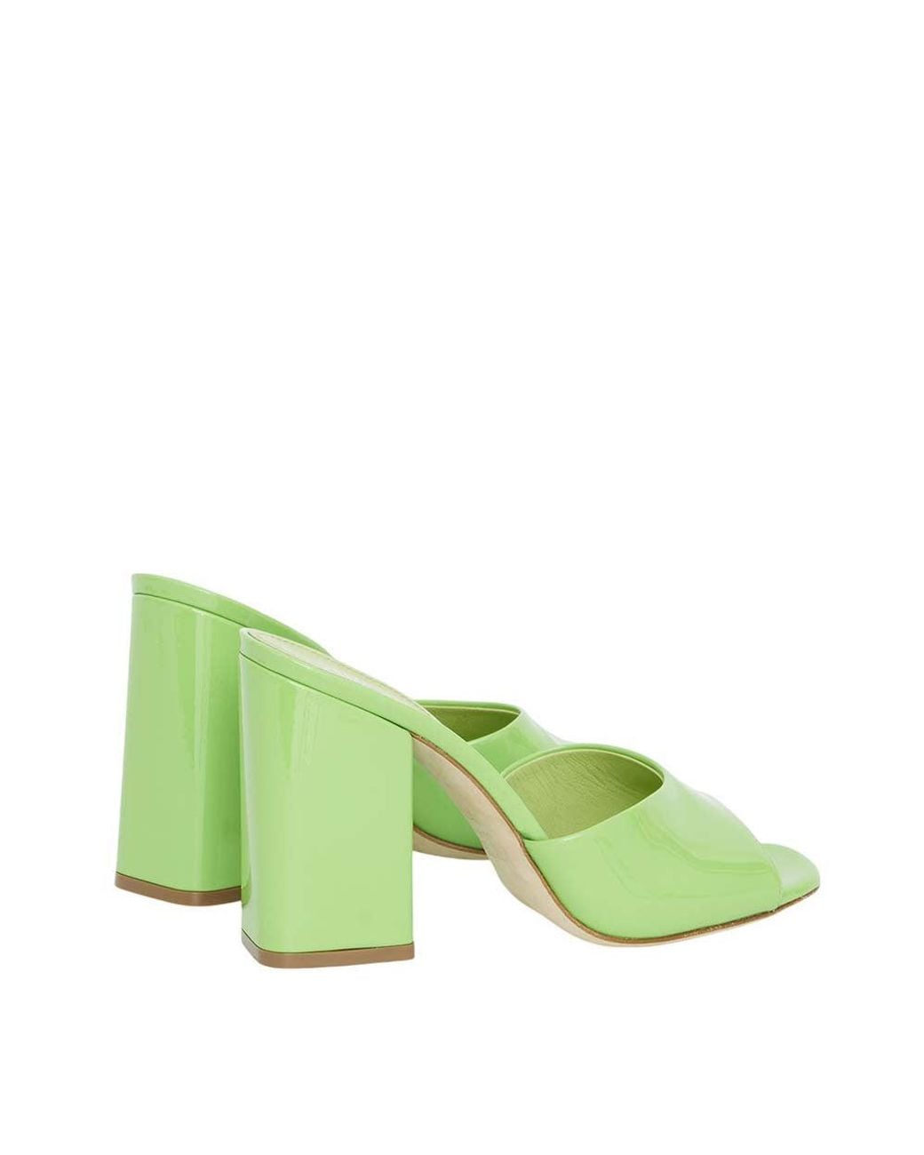 Paris Texas Green Slip On Anja Mules