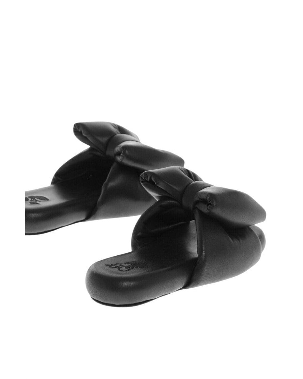 Off-White c/o Virgil Abloh Black Bow Leather Sandals