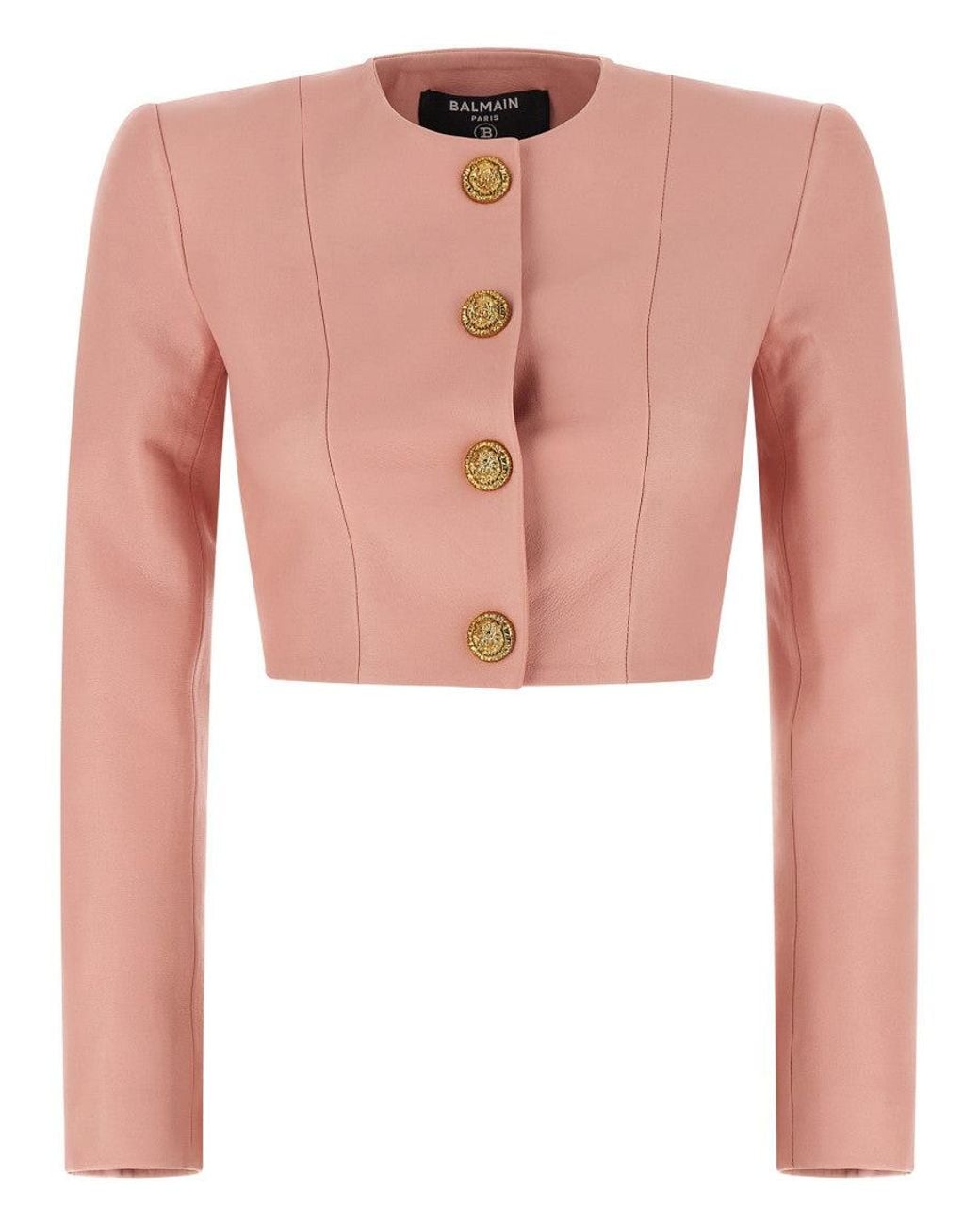 Balmain Pink Round Neck Jacket