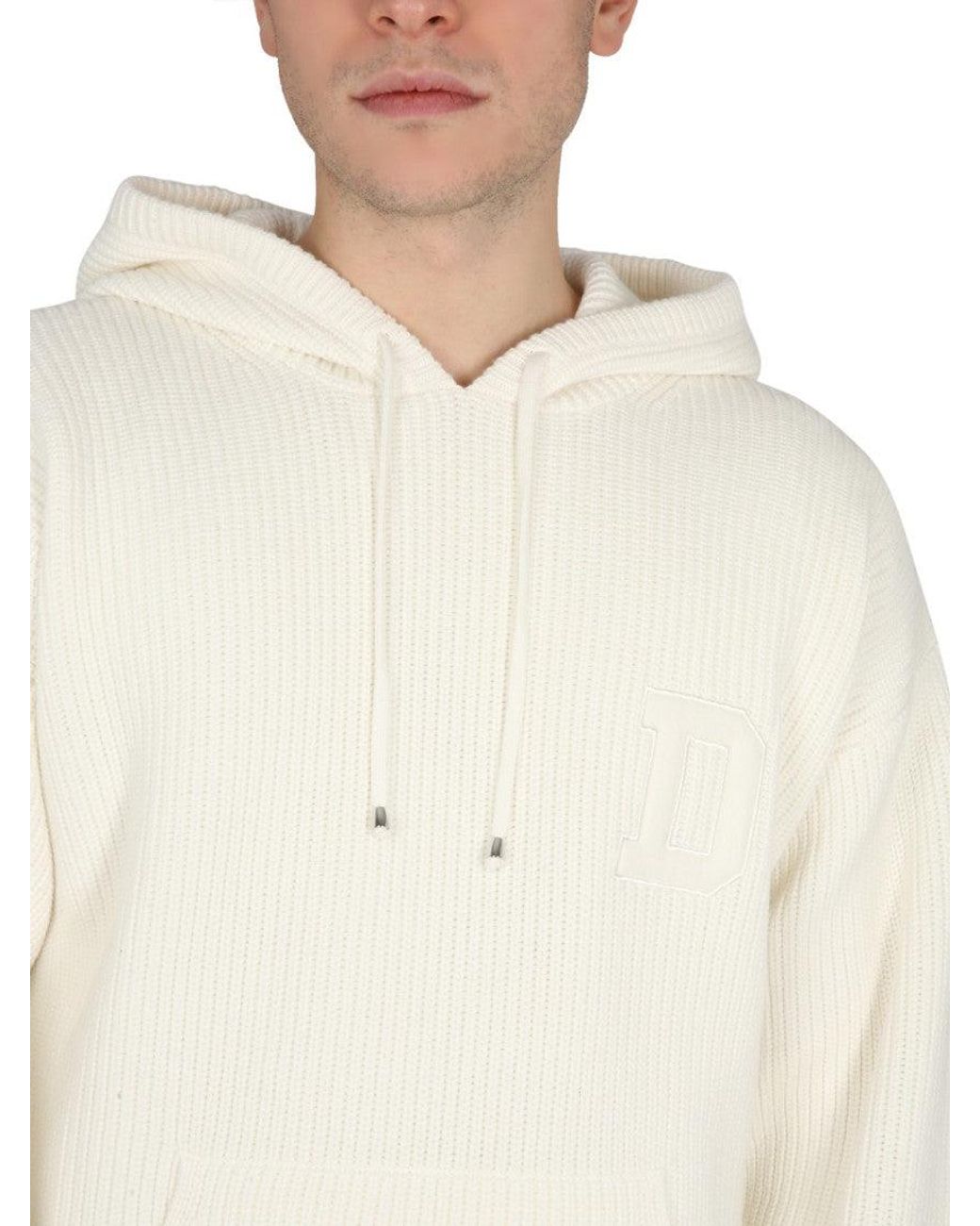 Drole de Monsieur White Off Relaxed Hoodie for men