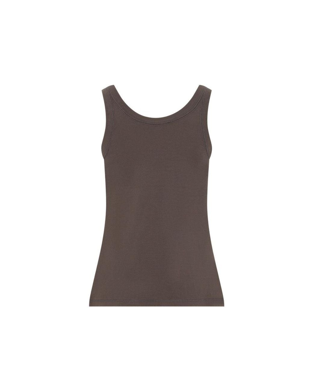 Lemaire Brown Scoop Neck Top
