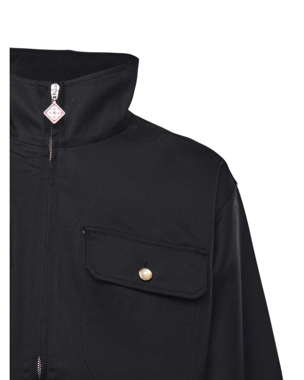 Casablanca Blue High-Neck Zip Jacket for men