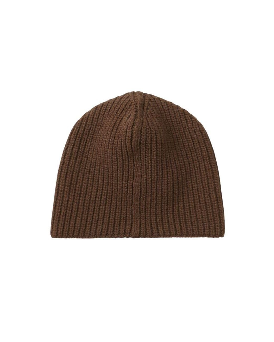 Jacquemus Brown Dark Logo Beanie Cap for men