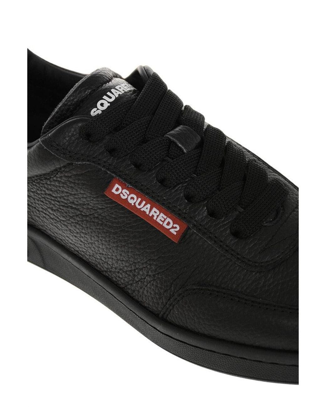 DSquared² Black Textured Boxer Sneakers