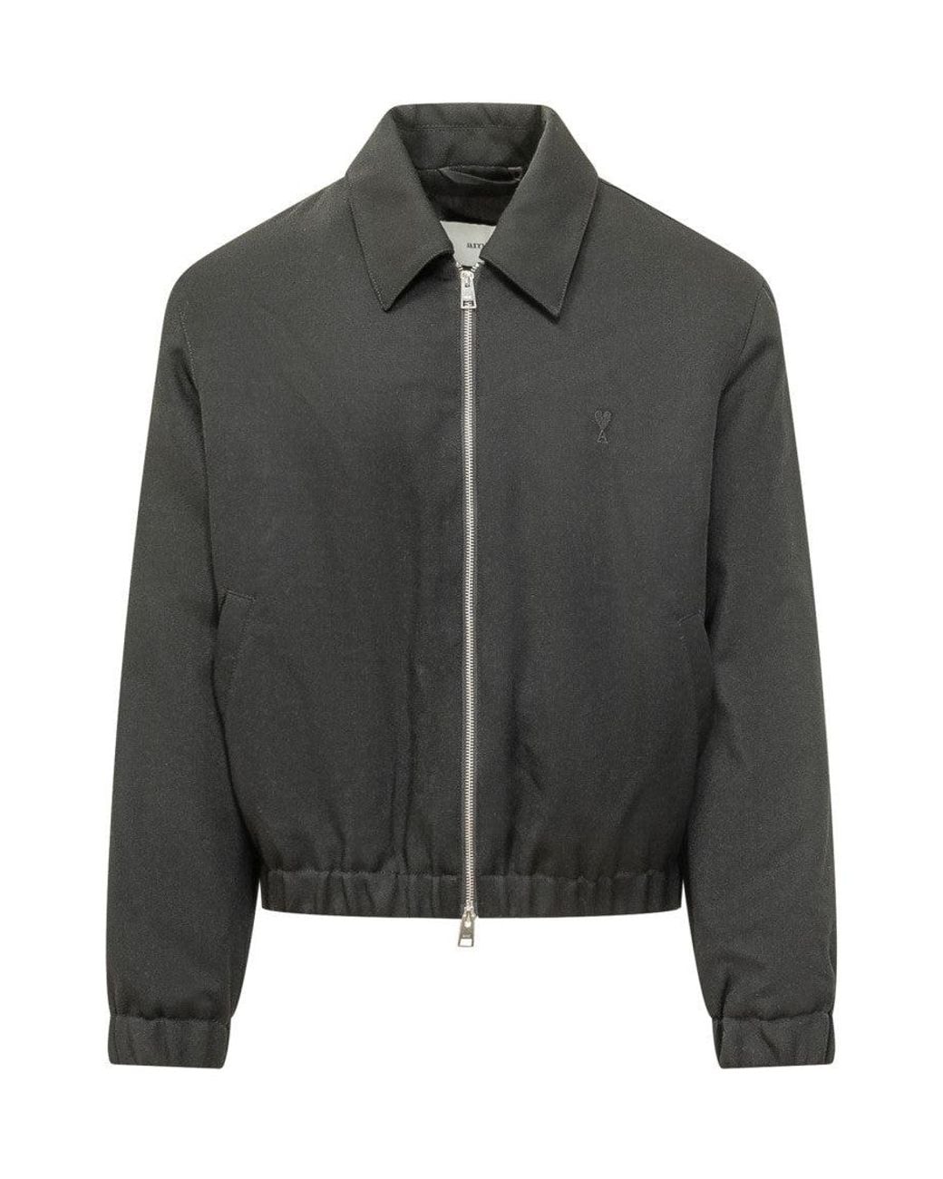 AMI Black Shirt Collar Jacket for men