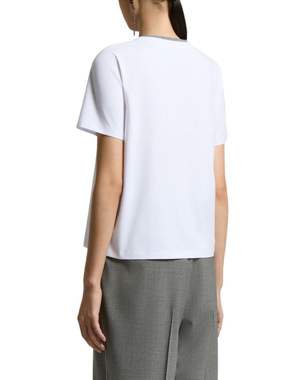Peserico White Crew Neck T-Shirt