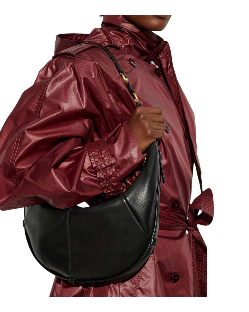 Saint Laurent Black Saharienne Large Hobo