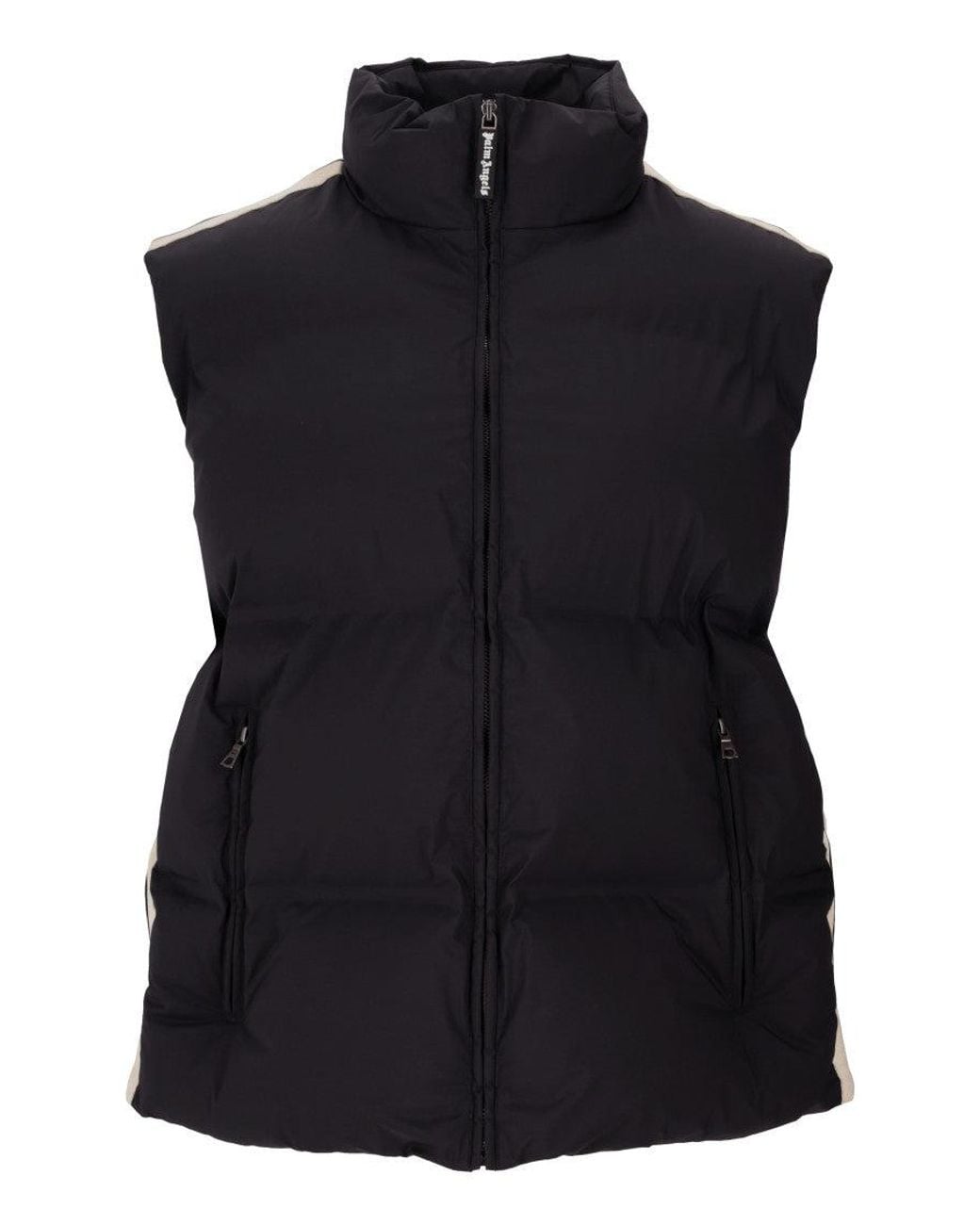 Palm Angels Black Mock Collar Jacket for men