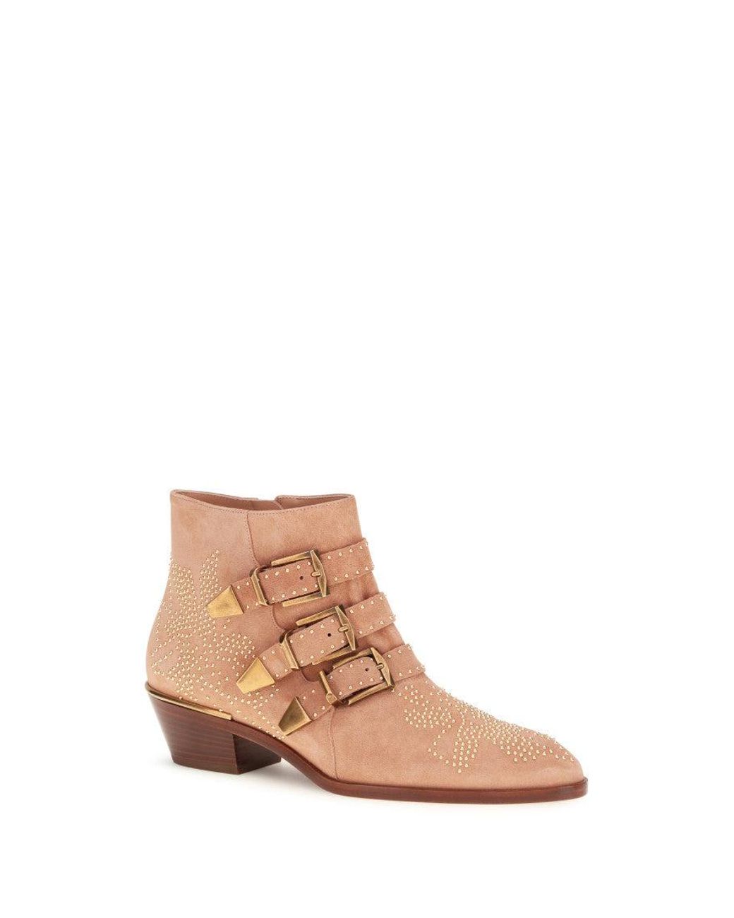 Chloé White Embellished Boots